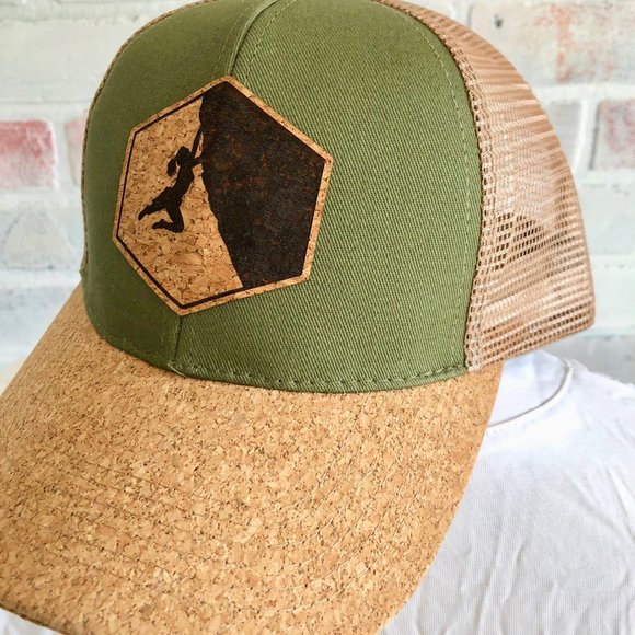 Rock Climber Unisex Cork Snap Back Vegan Hat - Picture 8 of 8